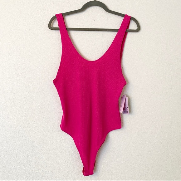 wild fable Tops - NWT Wild Fable Hot Pink Tank Top Bodysuit (size L)